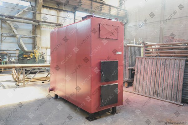 Котел 0.4 МВт на дровах с длинной топкой
